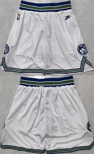 Men%27s Minnesota Timberwolves White 2025 Shorts->nba shorts->NBA Jersey